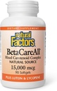Natural Factors BetaCareAll 25,000 IU, Vitamin A for Healthy Skin, Vision and Immune Function, 90 Softgels