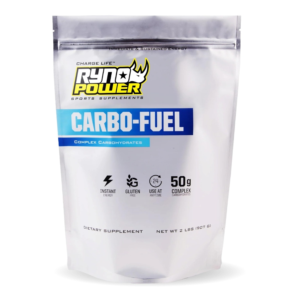 Ryno Power Carbo- Fuel Stimulant- Free Drink Mix 2lb (20 Servere) - All- Natural Pure Carbohydrat Powder til atletisk ydeevne - Vegan og Gluten Free
