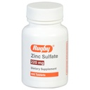Rugby Zinksulfat 220 mg tabletter - Lavet med Zinksulfat Heptahydrat - Kosttilskud - 100 greve (1 pakke)
