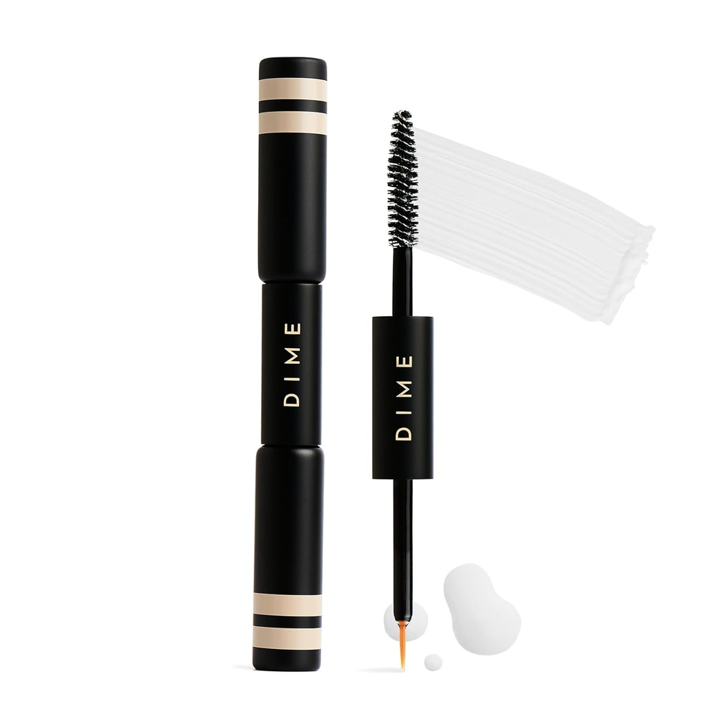 DIME Beauty Boost Duo, Travel- Sized Eyelash Boost Serum og Eyebrow Enhancing Gel Combo, Lash og Eyebrow Growth Serum, 3 ml af hver