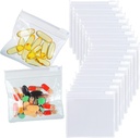 18 Pack Pill Pouch Tasker - BPA Gratis, Transparent, 3 x 2,75 Tommer, Genanvendelige, Zipper Pill Pouches til Rejser, Medicin, Smykker, Små Craft stykker