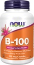 Now Foods Supplements, Vitamin B- 100, Energiproduktion *, Nervesystemet Sundhed *, 100 Veg kapsler