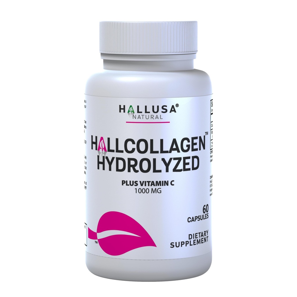 Cólageno hidrolizado - Pastillas de colágeno - Piel, arrugas y antienvejecimiento - Fortalecimiento del Cabello y uñas - Dolor en artikulaciones - Collagen HYDROLIZED Plus vitamin C 1000 MG 60 Cap