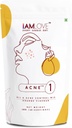 I AM Love Acne Negative Supplement Powder - 180g For mænd og kvinder; Reducer overskydende olie, Mild til moderate Acne Pimples & Open Pores • 124; Plant- baserede hud supplement med B komplekse vitaminer, zink, krom