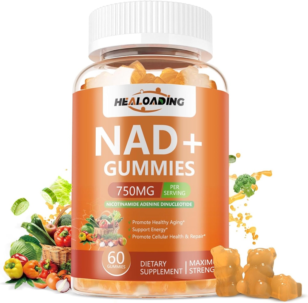 NAD + Gummies NAD Resveratrol Supplement: NAD Kosttilskud til kvinder Aging Defense Absorption Than Nicotinamid Riboside Boost Vitamin B3 D3 Natriumzink støtte Cellular Health Energy og DNA reparation
