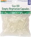 SOLARAY Empty Vegetarian Capsules, Size 00, 100 Count