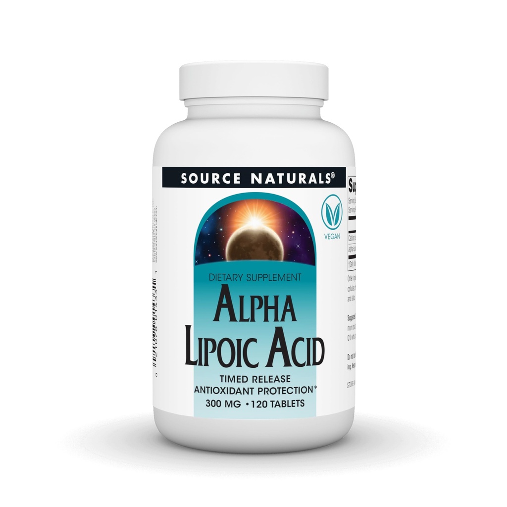 Source Naturals Alpha Lipoic Acid, Time Published Antioxidant Protection * - 120 Time Release Tablets