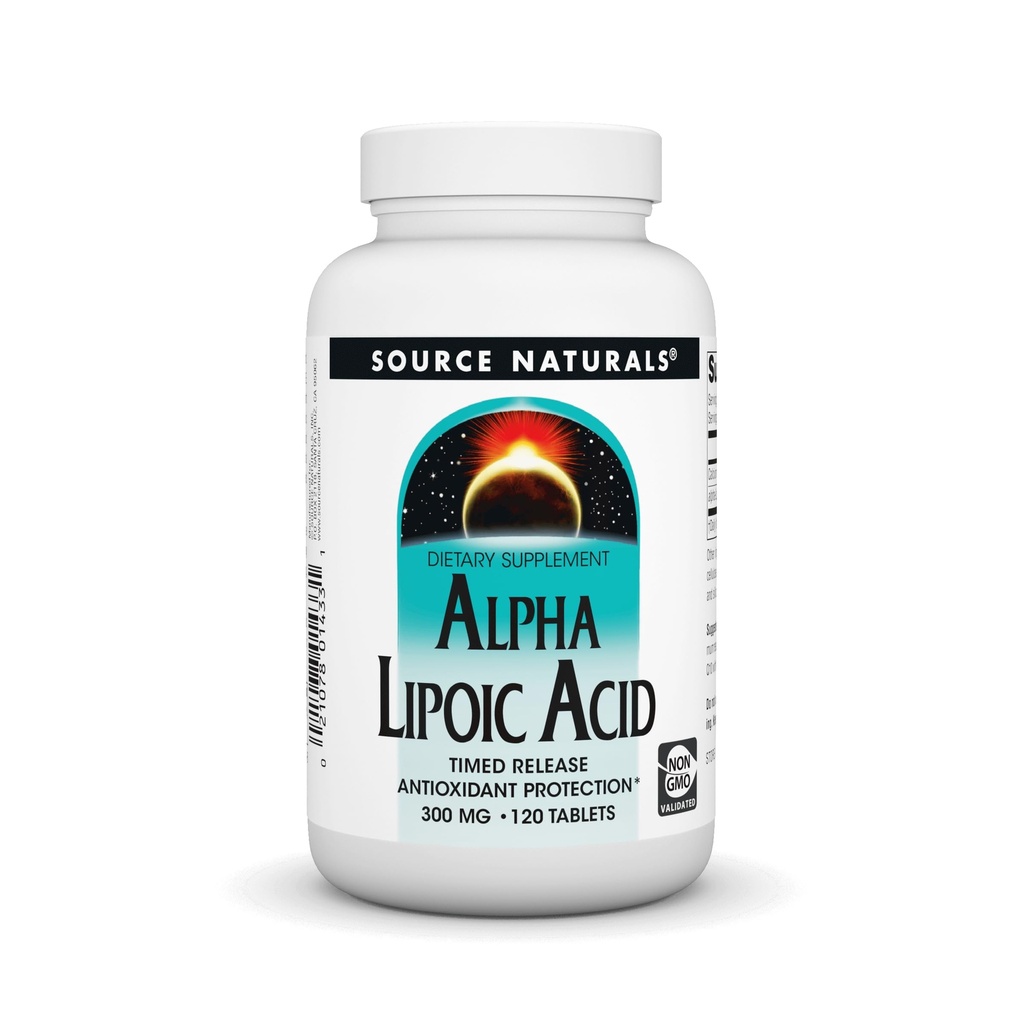 Source Naturals Alpha Lipoic Acid, Time Published Antioxidant Protection * - 120 Time Release Tablets