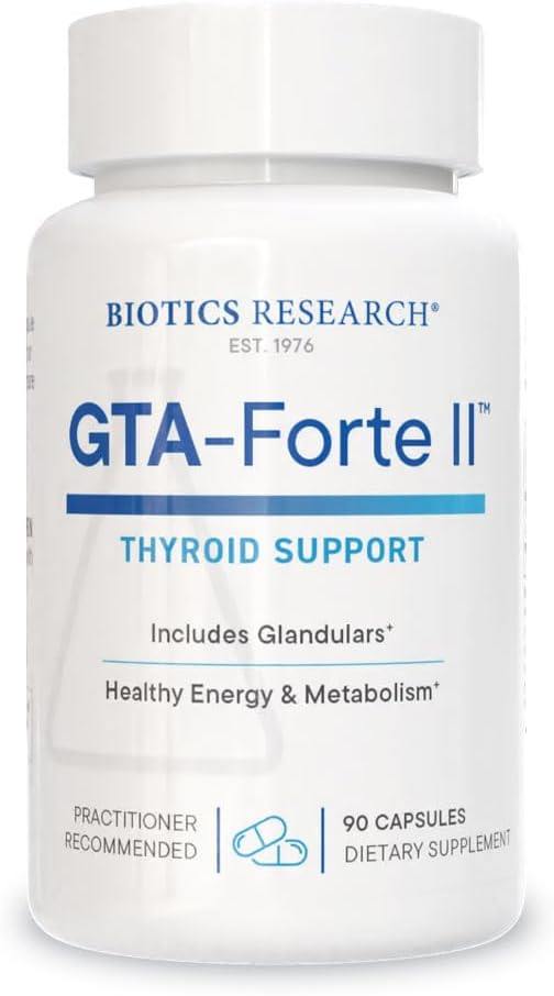 Bioetik Forskning GTA Forte II ™ Selenium Supplement med zink, kobber, Porcin Glandulus & Rubidium, Endokrine Glands Support, Optimal Hormonal Balance, Phytokemisk Bound Trace Elements 90 Kapsler
