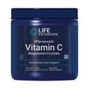 Life Extension Effervescent C-vitamin Magnesiumkrystaller, umiddelbar lindring fra lejlighedsvis obstipation, Glutenfri, Non- GMO, Vegetar, Net Wt. 180 Grams