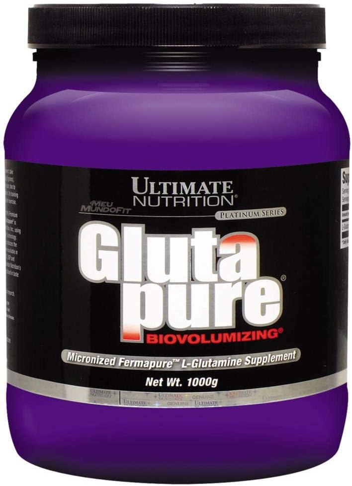 Ultimate Nutrition Glutapure 5000mg Biovolumizing, Muscle Recovery Kosttilskud med L- Glutamin, Aminosyrepulver til immunfunktion, 1000g pulver, 200 Servere