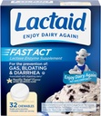 Lactaid Fast Act Lactose Intolerance Relief Chewables with Natural Lactase Enzyme to Prevent Gas, Bloating & Diarré På grund af lactose følsomhed, On- The- Go, Vanilla Twist Flavor, 32 x 1 t