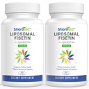 Liposomal Fisetin med Quercetin Kosttilskud 1200 mg per servering, Høj Absorption Polyphenoler Antioxidanter til kvinder, Mænd, Non- GMO, Glutenfri, 2 Bottle- 120 Softgels