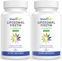 Liposomal Fisetin med Quercetin Kosttilskud 1200 mg per servering, Høj Absorption Polyphenoler Antioxidanter til kvinder, Mænd, Non- GMO, Glutenfri, 2 Bottle- 120 Softgels