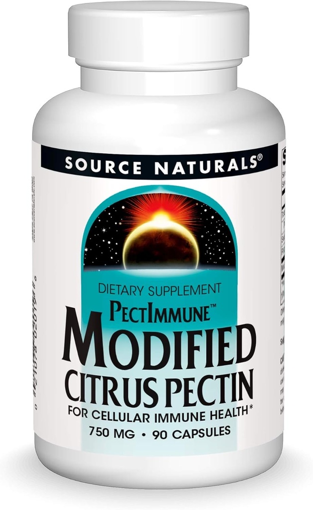 Source Naturals Pectimmun, Modified Citrus Pectin, For cellular immunforsvar *, 750 mg - 90 kapsler