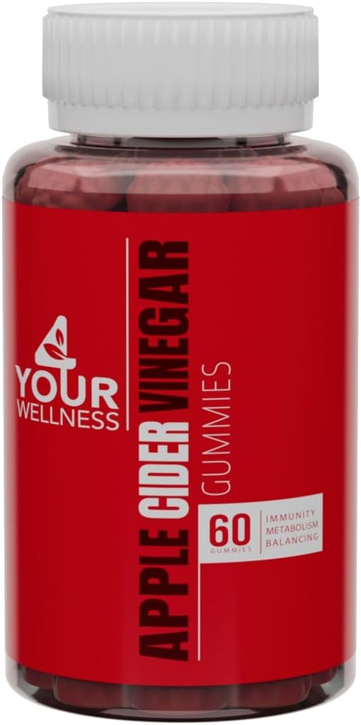 Apple Cider Vinegar Gummies, 1000mg All Natural, Kosher, Gelatin-Free, Gluten-Free, Vegan, Non-GMO (60 Count (Pack of 1))