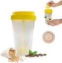 MIUPOO Stirring Flaske, Holdbar Rør Cup til Stirring Driving, Lille Blender Shaker Flaske, Genanvendelig kaffe Cup Velegnet til at blande kaffe, Protein Shakes, Smoothies, Præøvelsestillæg og drikkevarer