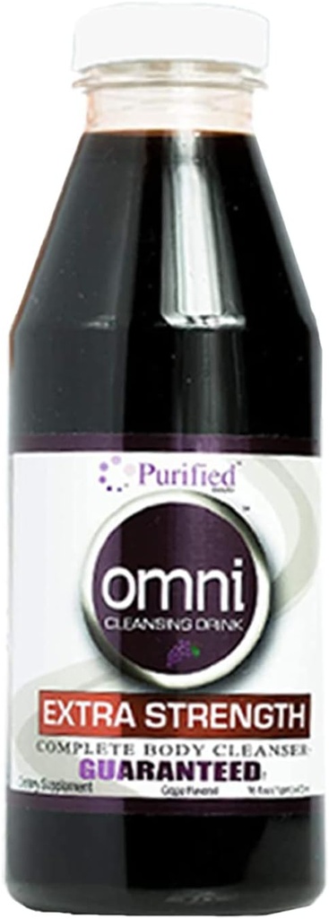 Wellgenix Omni Herbal Cleanse Detox Drink - 16oz Grape Flavor - Detox Cleanse - Quick One Hour Detox Drink - Flush dit system af toksiner til en fuld krop Detox Cleanse
