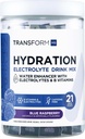 TransformHQ Hydration Drink Mix (21 Single-Serving Pakninger, Blå Hindbær) - Hydration Supplement Blend med vitaminer og elektrolyter