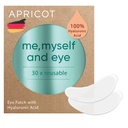 APRICOT Eye Patches with Hyaluronic Acid (pack of 1) I Anti- Aging Eye Pads "Me, Myself and Eye" I Reducerer øjenrynker I Genanvendelige øjenpletter I Silicone puder mod rynker jeg Lavet i Tyskland