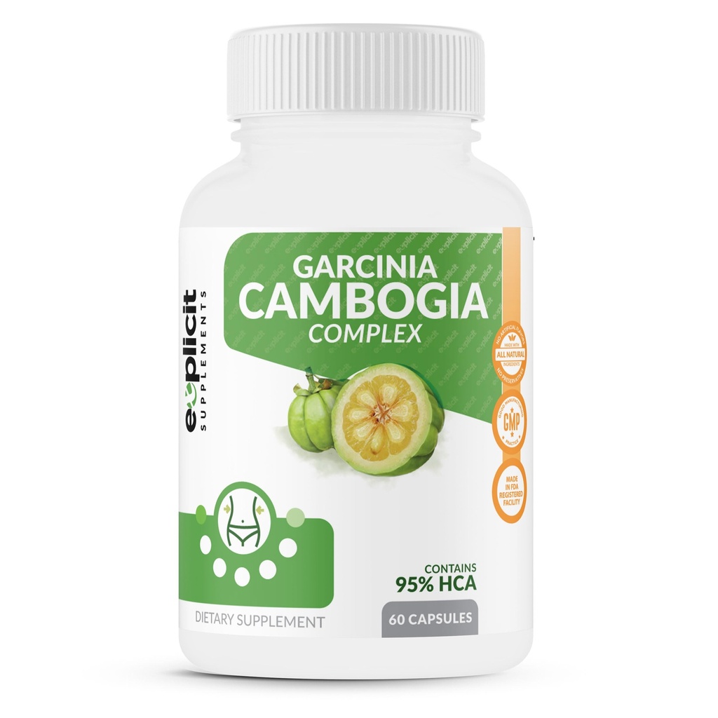 Garcinia Cambogia 95% HCA - Natural, Simple & Pure Weight Loss Supplement - Max Strength 1400mg - 1 måned