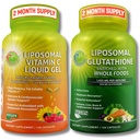 TILLÆG STUDIO Liposomal Vitamin C 1100mg flydende gel kapsler - Bundle up with - Liposomal Glutathion 500mg supplement