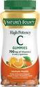 Naturens Bounty C-vitamin Gummies 700mg, højpotens C-vitamin Chewable Gummies for voksne, immunsupport, Kosttilskud, Orange Flavor, 60 Ct