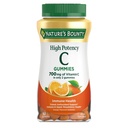 Naturens Bounty C-vitamin Gummies 700mg, højpotens C-vitamin Chewable Gummies for voksne, immunsupport, Kosttilskud, Orange Flavor, 60 Ct