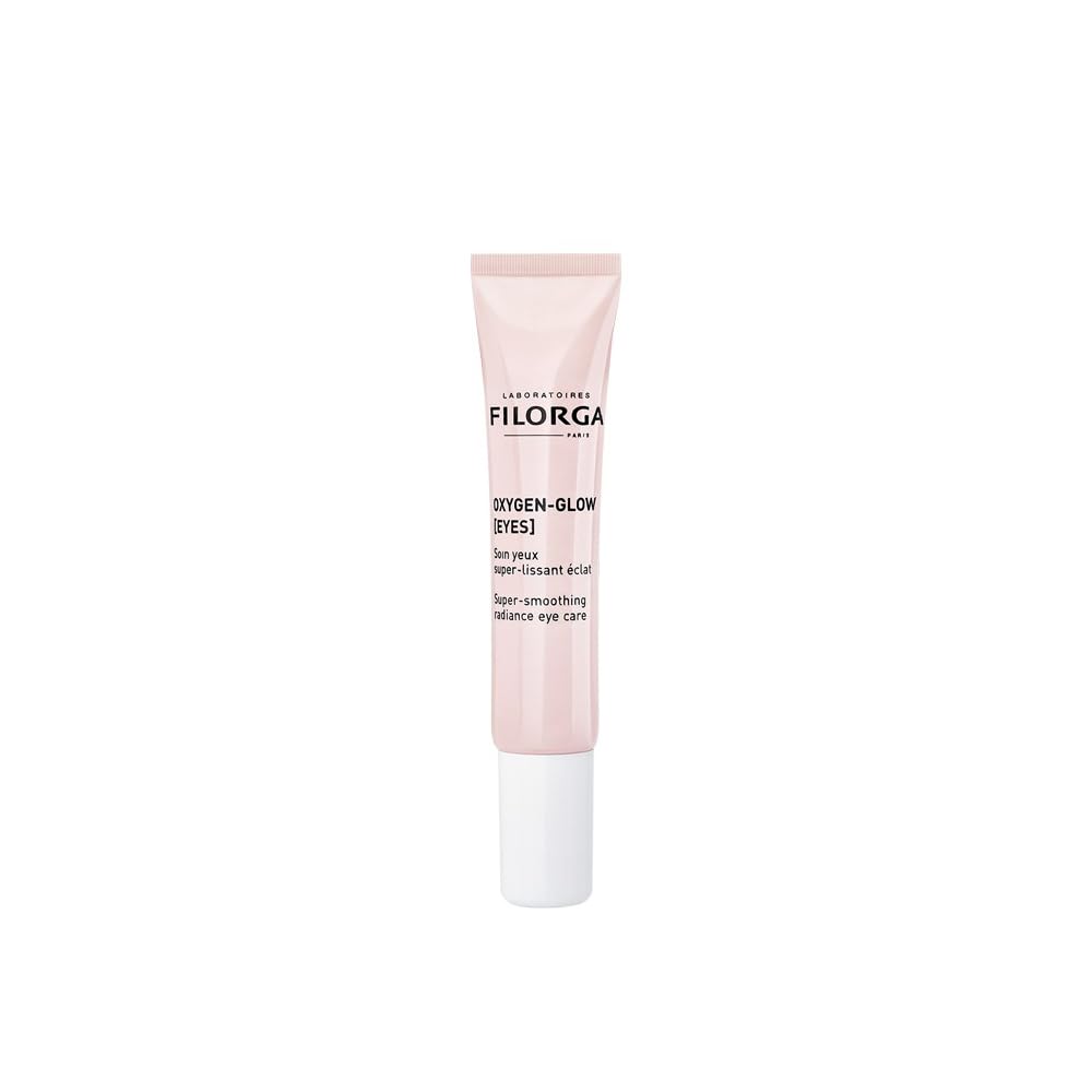 Filorga oxygen- Glow Super Smoothing Eye Cream, Kombinerer hyaluronsyre og enzymer For hurtig daglig behandling af trætte øjne, Puffiness, og mørke cirkler, 0.5 Fl Oz (pakke med 1)
