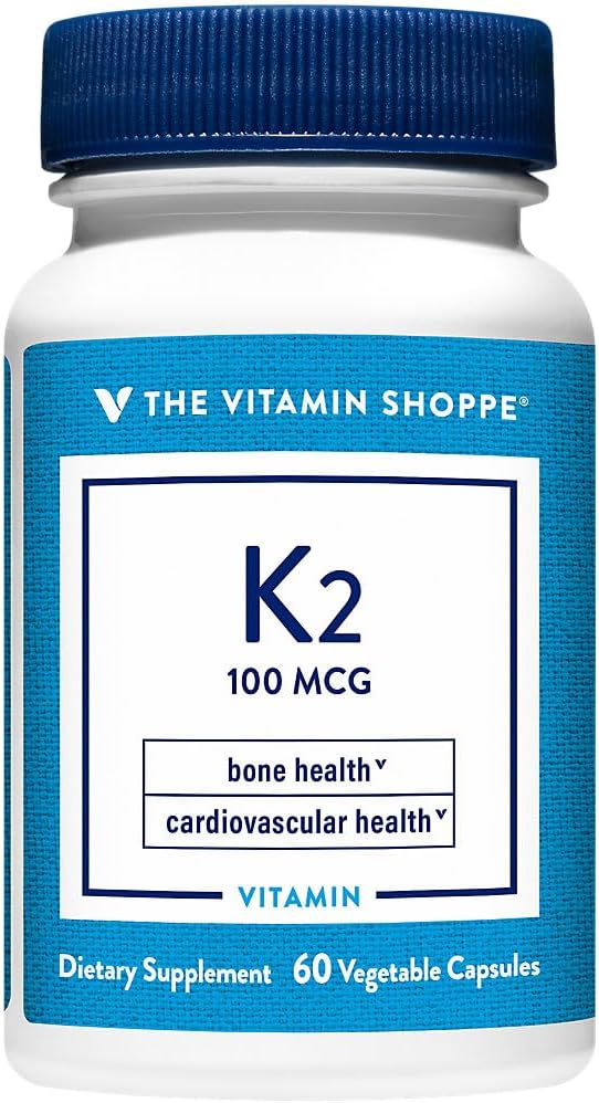 Den Vitamin Shoppe Vitamin K2- 100 MCG (60 vegetariske kapsler)