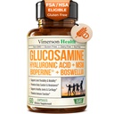 Glucosamin Sulfate med Hyaluronsyre, Boswellia, Sort Pepper & MSM Supplement - 5-in-1 Fælles Kosttilskud til mænd og kvinder - Fælles sundhed, mobilitet & benstyrke - FSA Støtteberettigede 60 Caps