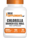 BulkSupplements.com Chlorella Kapsler - Broken Cell Wall, Chlorella Supplement - Superfood supplement, Vegan & Gluten Free, 5 Kapsler per servering, 150 Count (pakke med 1)