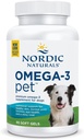 Nordic Naturals Omega-3 Pet, Unflavored - 90 Soft Gels - 320 mg Omega-3 Per Soft Gel - Fish Oil for DHA med EPA & DHA - fremmer hjerte, hud, coat, og immunsundhed