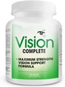 Vision Complete Natural Eye Support Formel maksimal styrke Vision Support Blend af Lutein i en daglig Vision supplement.