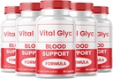 (5 Pack) Vital Glyc kapsler, Official Blood Support Formel, Blood Vessel Cleaner, Glyco Optimizer Pills, Understøtter Samlet Sundhed & Wellness, Vital Supplement Pulver (300 Kapsler)