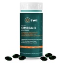 Iwi Omega-3 Sport, 60 Softgels (30 Servering), Plant- baserede Vegan Alger Omega 3 med DHA, Motion Inddrivelse Support Kosttilskud, Krill & Fish Oil Alternative, Ingen Fishy Aftersmage