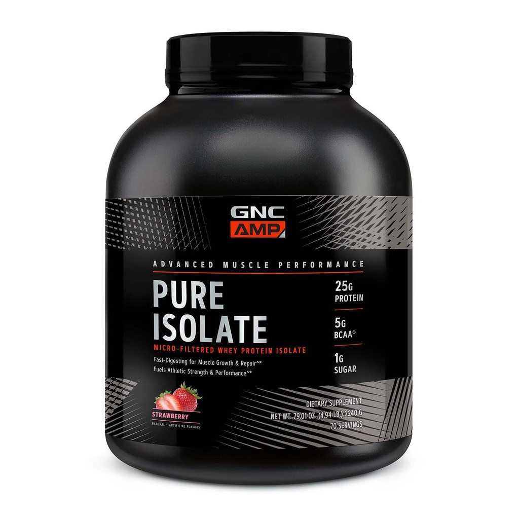 GNC AMP Pure Isolate Whey Protein - Jordbær (70 Servere)