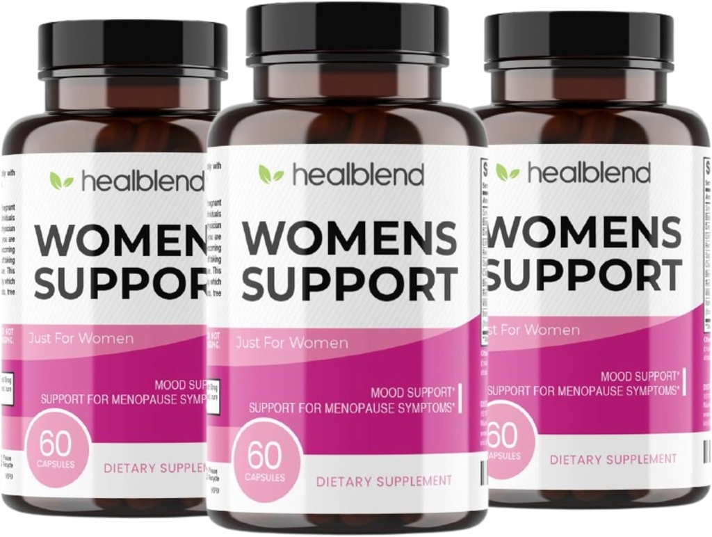 Kvindernes Support Complex Advanced Formel - Kvindelige Support Supplement til Hot Flashs, Nat Sweats, Symptomer på Perimenopause og Menopause - Hormone forordning naturligt - 180 Kapsler (3 Pack)