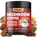 Mushroom kaffe - Colombiansk Mushroom pulver Instant Kaffe med løvens mane, Reishi, Chaga, Cordyceps & mere - 150g Mushroom kaffe alternativ til energi, fokus, mental Klarhed & immunforsvar