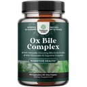 Fordøjelsesenzymer med Ox Bile - Ox Bile Kosttilskud til ingen Galdeblære med Trypsin, Papain & Bromelain Enzyme til Pancrease Cleanse & Detox - Pancreatin fordøjelsesenzymer til kvinder og mænd - 90 Ct