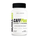 NutraBio CaffPlus, dobbelt kilde koffein med Theanin for sund energi Boost - 60 vegetabilske kapsler