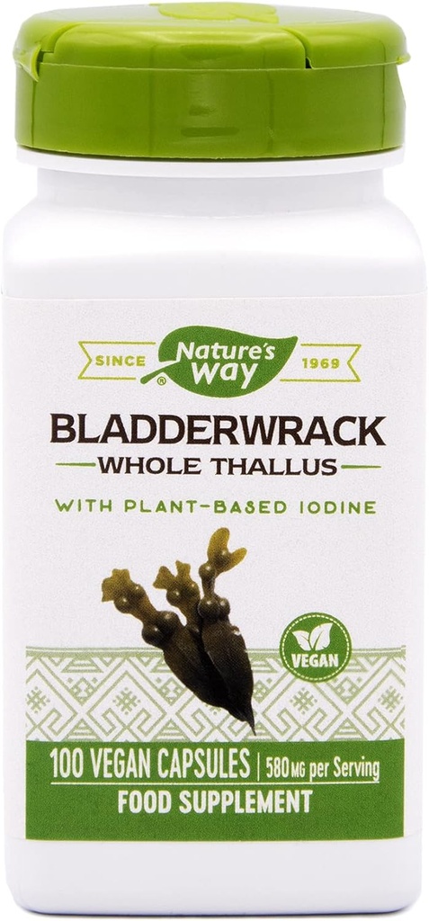 Nature 's Way Bladerwrack - 100 vegetariske kapsler