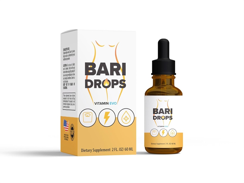 Bari Drops, GLP-1, Bari Liquid Drops Supplement, BariDrops Liquids Extract Formel, Bari Liquid Drops anmeldelse, Premium Lion All Natural Formel, grøn flaske, 1 flaske 1 måned Tilgang (2 Fl Oz)