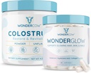 WONDERCOW Colostrum Unflavored + WonderGlow hår hud og negle vitaminer, støtte hurtigere hårvækst, stærkere negle og glødende hud
