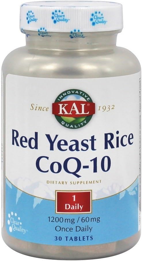 Rød Gær ris CoQ10 Én gang daglig Kal 30 Tabs