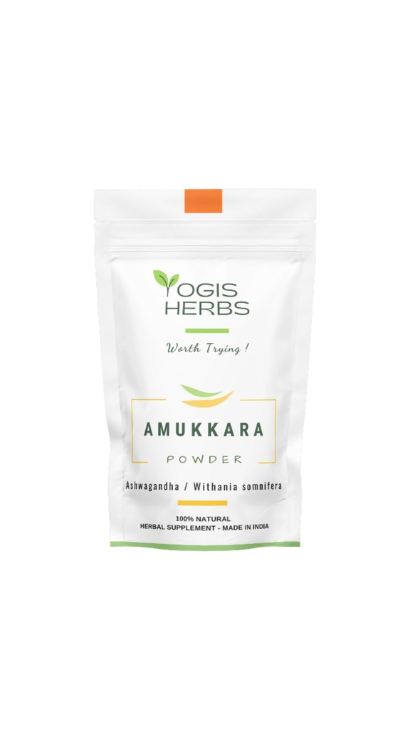 YOGIS HERBS Amukarium Powder (Withania Somnifera) - Aswagandha Root Powder 1Lb Fresh & Pure