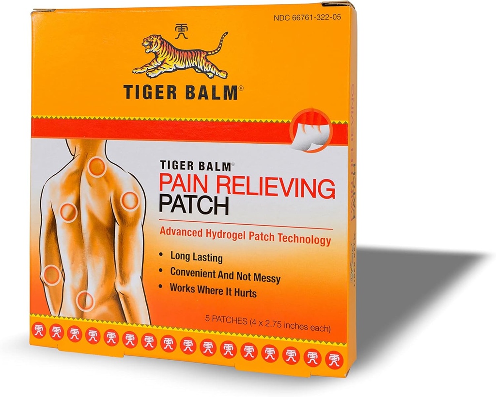 Tiger Balm smertestillende patch, 5 greve
