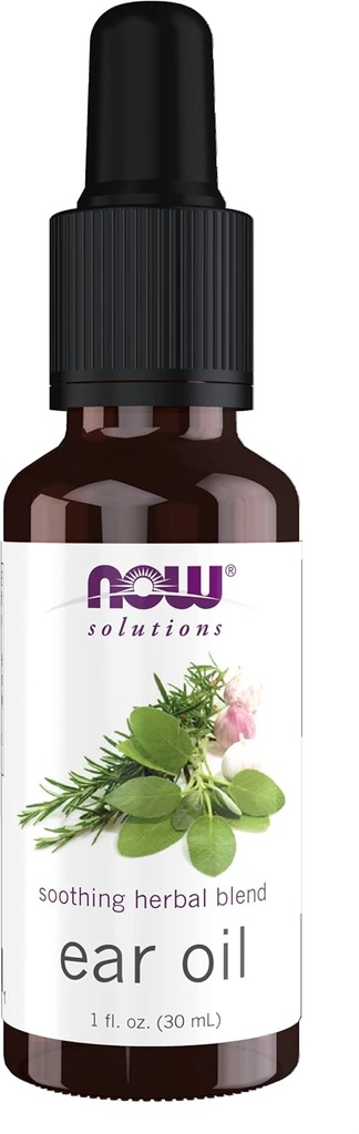 Now Solutions, Ear Oil, Lindrende Herbal Blend, Great on Mild Diskomfort eller Irritation, 1-Ounce