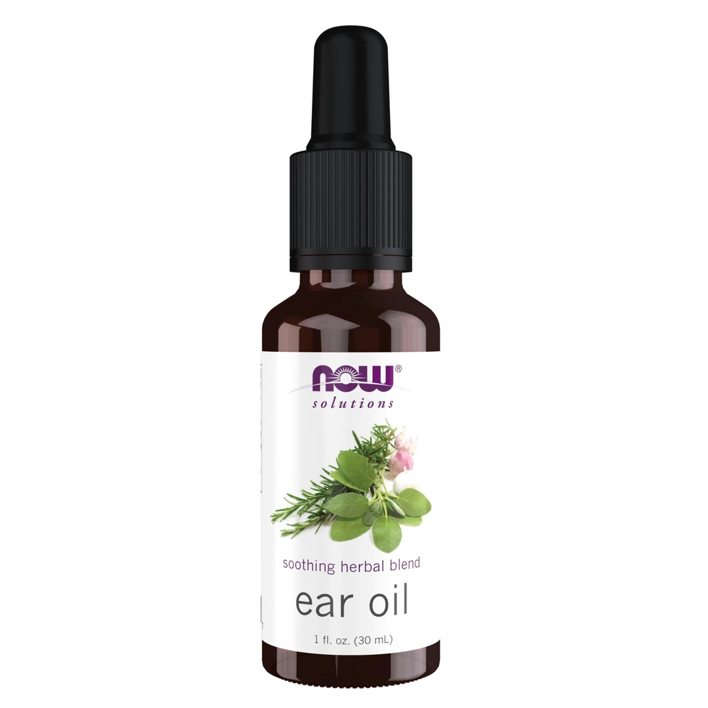 Now Solutions, Ear Oil, Lindrende Herbal Blend, Great on Mild Diskomfort eller Irritation, 1-Ounce