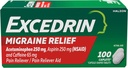 Extredrin Migræne Relief Caplets for Migræne Symptomer, Acetaminophen 250 mg, Aspirin 250 mg, Koffein 65mg, Pain Reliever, 100 Tæl